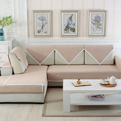 

FANROL sofa cushion four seasons sofa set sofa cushion mattress line simple sofa pad suit thousands of birds grid 90 180cm
