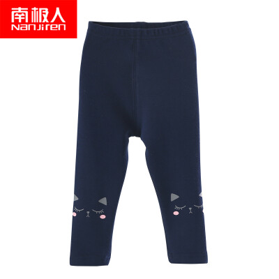 

Antarctic Nanjiren Girls Leggings New Fashion Print Casual Children Pants Dark Blue 150