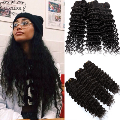 

CCollege Hair Company Deep Wave Malaysian Hair Bundles 3 Pcs Virgin Maylasian Hair Deep Wave 3 Bundles