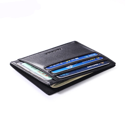 

AIM lady wallet retro fashion first layer cowhide wallet female card clip card bank card pack A295 red