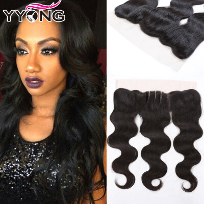 

YYONG Hair 13X4 Indian Lace Frontal Closure Indian Body Wave Unprocessed Frontal Closure 8A Free Part Lace Frontals Free Shipping