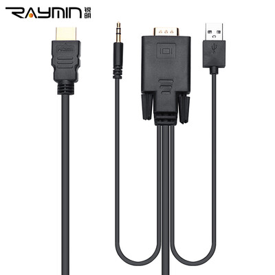 

Rui Ming LA252110 VGA-кабель HDMI HD-линия VGA-революция hdmi общий компьютер, подключенный к телевизору конвертер 10 метров