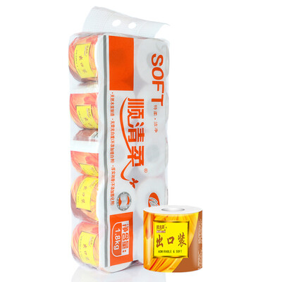 

Shunqing soft toilet paper exports 4 layer 180g core rolls paper 10 volumes new&old packaging random delivery