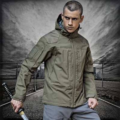 

FREE SOLDIER outdoor tactical with warm lining jacket, wear-resistant, breathable, water-repellent camping hiking coats