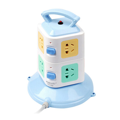 

Lengon vertical socket two-tier 8-bit plug-in plug-in board portable sub-control plug-in wiring board overload protection GB combination hole 3 meters