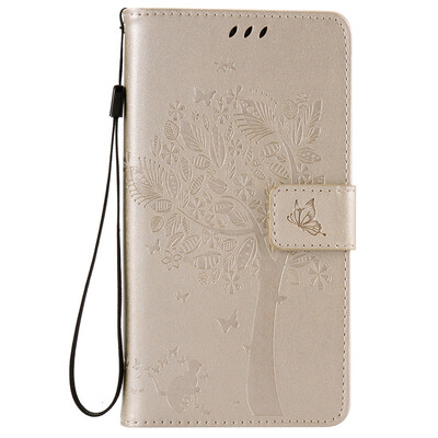 

Gold Tree Design Кожа PU флип крышки Кошелек Карты Держатель чехол для HUAWEI HONOR 4X