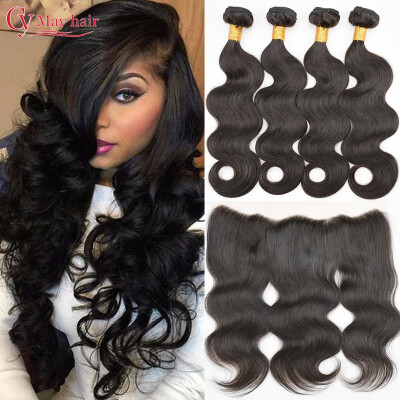 

Best Malaysian Body Wave 4 Bundles With Closure Malaysian Hair Lace Frontal Closure With Bundles Pre Plucked Frontal With Bundles