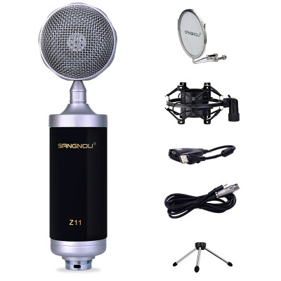 

Double promise Z11 KTV singing network K song online K song condenser microphone computer K song dedicated sound card anti-spray cover black