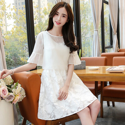 

Siberian Woman 2017 White Fashion Blouse Short Sleeve Riding Shirt Sleeve Set S71R0701A7M White M