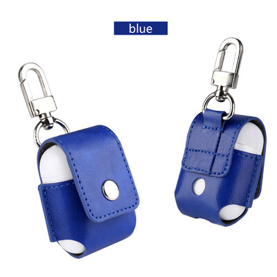 

MyMei 2017 PU Leather Protective Case Pouch Charging Bag WKeychain For Apple AirPods