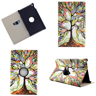 

Colorful Tree Style 360 Rotating Flip Cover with Stand Function&Credit Card Slot for Amazon Kindle Fire 7 2015