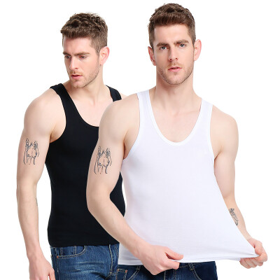 

[Jingdong supermarket] Bosideng men's vest 2 loaded men's sports cotton vest stretch self-cultivation sleeveless men's underwear black + white-xXL