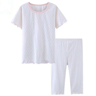 

(KIDS MAM & DAD) children's underwear set baby little girl home service girls pajamas pajamas 86207 white 150