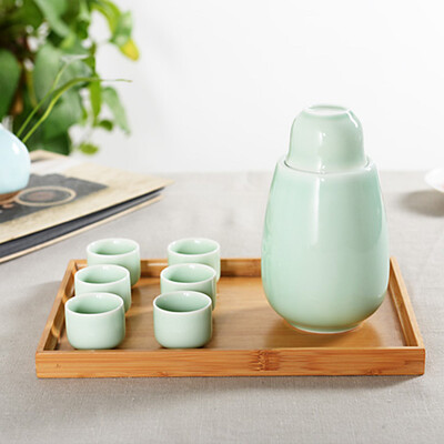 

[Jingdong supermarket] according to the empire EDO warm wine pots set of ceramic hot wine wine wine sub-wine plum with 6 cups TH6107