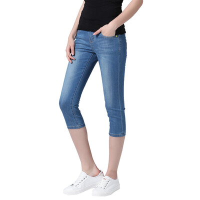 

Pierre cardin 8E6572 female 2016 summer fashion commuter wild Slim cowboy pants cowboy blue 27 yards
