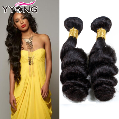 

YYONG Hair Products 4 Bundle 8A Unprocessed Brazilian Loose Wave Virgin Human Hair 8-30 Inch Natural Black Hair Bundle Deals