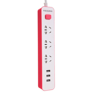 

Han Electric KEG HD-ZSB-03KU3-R 18 m 3 hole 3USB intelligent rose red plug socket plugboard board