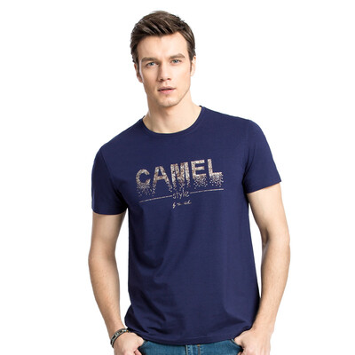 

Camel (CAMEL) мужские случайные письма шаблон вокруг шеи короткий рукав футболки молодежи ежедневно X7B189068 темно-красный XL