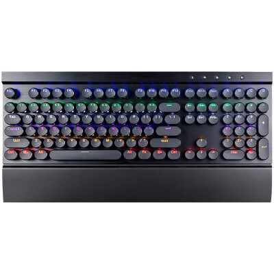 

MAGIC-REFINER MK7 mixed game mechanical keyboard retro round key cap green axis