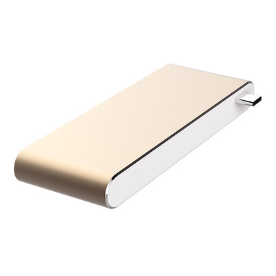 

BIAZE new Apple notebook MacBook Pro accessories usb-c converter hub hub Type-c adapter to dual USB30 sd card reader R1-gold