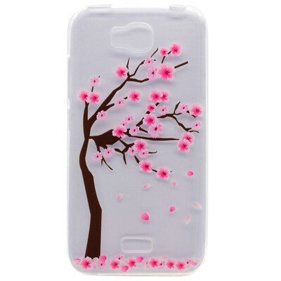 

Cherry tree Pattern Soft Thin TPU Rubber Silicone Gel Case Cover for Huawei Honor BeeY5c