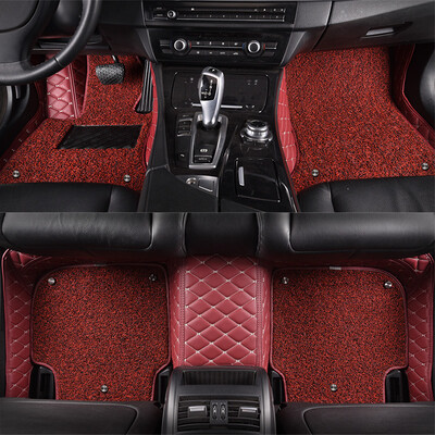 

Antarctic Nanjiren butterfly double-layer series full surrounded by silk double-layer car mat red leather red silk ring special car custom factory straight hair