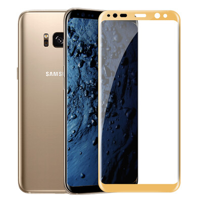 

Lonkey Samsung S8 закаленная пленка 3D горячекатаная полноэкранная стальная пленка HD взрывозащищенная стеклянная пленка для Samsung Galaxy S8 (золото)