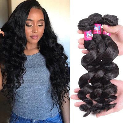 

8A Malaysian Virgin Hair Malaysian Loose Wave Curly Weave Human Hair 3 Bundles 100g/pc Cheap Unprocessed Virgin Loose Wave Hair