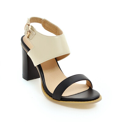 

WETKISS Big Size 34-43 Fashion Elegant Women Shoes Summer Casual Street Sandals Buckle Strap Thick High Heels All Match Sandals