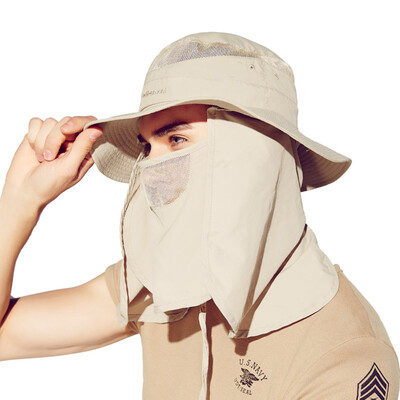 

Carmen KENMONT km-3017 men&39s outdoor summer breathable quick-drying sun hood khaki