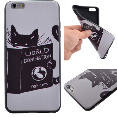 

Cat Pattern Мягкий тонкий ТПУ резиновый силиконовый гель Дело Чехол для IPHONE 6/6S