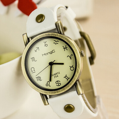 

Ya Zhuo Lun quartz watch new 12 constellations retro art students male and female students watch YZL0538TH-2