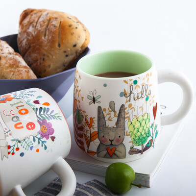 

【Jingdong Supermarket】 Muffin Mug Cup Couple Cup Set Creative Coffee Cup Ceramic Cup