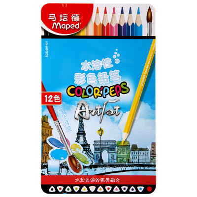 

Maped Water-soluble Colored Pencil Set in Iron Box--836016