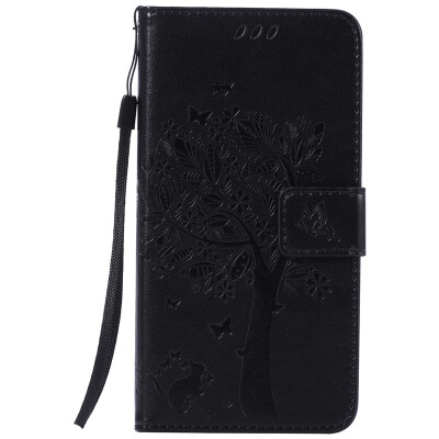 

Black Tree Design PU Leather Flip Cover Wallet Card Holder Case for SONY M5