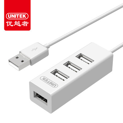 

(UNITEK) USB сплиттер высокой скорости один перетащить более четырех интерфейсов 1,5 метра ноутбук настольный компьютер 4 порта концентратор HUB конвертер белый Y-2140GWH
