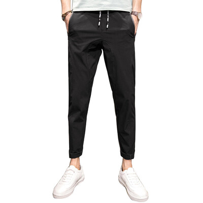 

GLO-STORY men's fashion casual pants Harlan wind Slim pants male LXK71082 black 30