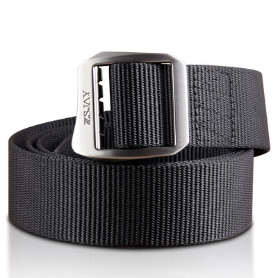 

Tactical Bird (ZSJAY) Canvas Belt Men Casual Fashion Nylon Belt Youth Trousers ZS-R5 Black 130
