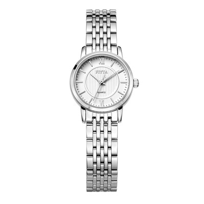 

Fiyta (FIYTA) watch classic series quartz couple table male watch white plate steel belt GJ098.WWW
