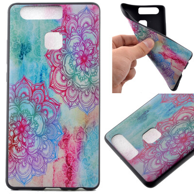 

Colorful Pattern Soft Thin TPU Rubber Silicone Gel Case Cover for HUAWEI P9