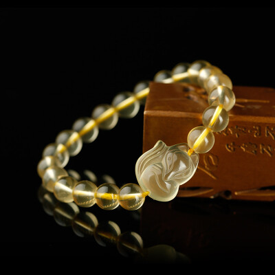 

Ciyuan cabinet yellow crystal fox bracelet crystal hand string