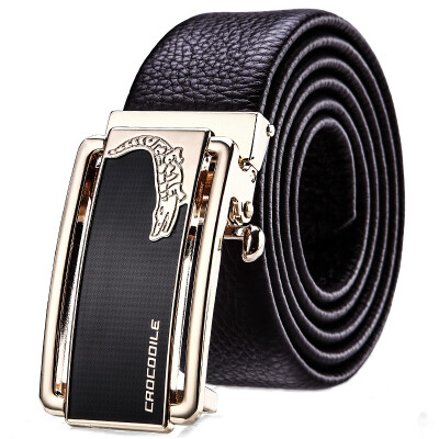 

Jingdong supermarket] crocodile shirt (CROCODILE) business casual fashion automatic buckle men's belt trend of wild leather belt 13672096-03 brown