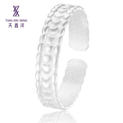 

Tian Xin Yang Qiang silver bracelet open peach heart bracelet about 33 grams