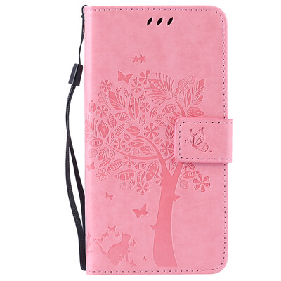 

Pink Tree Design PU кожа флип крышку кошелек карты держатель чехол для SAMSUNG C5
