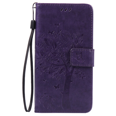 

Purple Tree Design PU Leather Flip Cover Wallet Card Holder Case for HUAWEI P9LITE