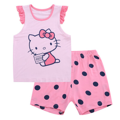 

HelloKitty Girls Vest Set Trousers Pants Outwash Set KA722CA05P0290 Gold Gold Powder 90