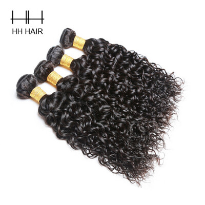 

HHHair Cambodian Virgin Hair Water Wave Weave 4 Bundles Wet And Wavy Virgin Cambodian Hair Curly Weave Human Hair Bundles