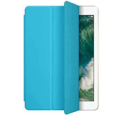 

BIAZE Apple new iPad protective cover 2017 new iPad7 protective shell drop diving three fold stent 97 inch leather series youth series PB13-blue