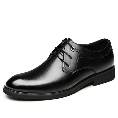 

COSO men business casual shoes lace British dress shoes breathable leather shoes C808 black 41 yards