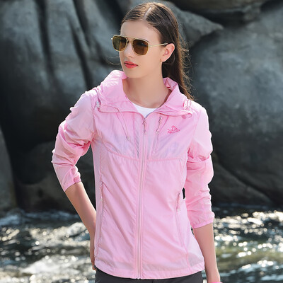 

Pearson and (PELLIOT) outdoor sunscreen clothing light skin windbreaker men and women quick drying clothes 1221 male pure light gray L